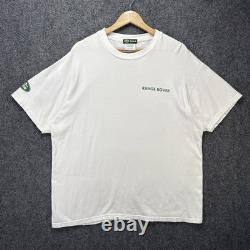 Vintage Land Rover Shirt Mens XL White 90s Safari Outdoors Nature Portrait Art