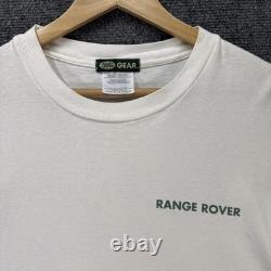 Vintage Land Rover Shirt Mens XL White 90s Safari Outdoors Nature Portrait Art