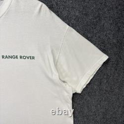 Vintage Land Rover Shirt Mens XL White 90s Safari Outdoors Nature Portrait Art