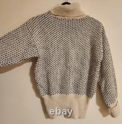 Vintage Niffi The Nautical Range Wool Submariner Sweater SMALL Heavy Warm