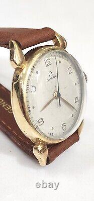 Vintage Omega 1940s WWII Military Tear Drop Cal. R17.8 Men's Watch Serviced