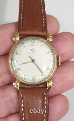 Vintage Omega 1940s WWII Military Tear Drop Cal. R17.8 Men's Watch Serviced