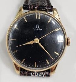 Vintage Omega Cal. 30T2 Men's Military WWII Black Dial Watch