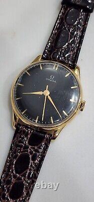 Vintage Omega Cal. 30T2 Men's Military WWII Black Dial Watch