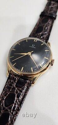 Vintage Omega Cal. 30T2 Men's Military WWII Black Dial Watch