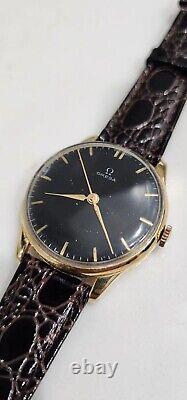 Vintage Omega Cal. 30T2 Men's Military WWII Black Dial Watch