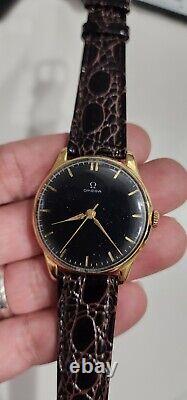 Vintage Omega Cal. 30T2 Men's Military WWII Black Dial Watch