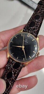 Vintage Omega Cal. 30T2 Men's Military WWII Black Dial Watch