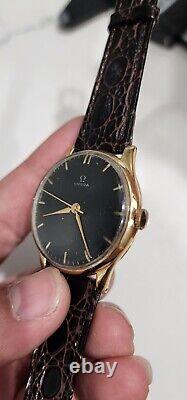 Vintage Omega Cal. 30T2 Men's Military WWII Black Dial Watch