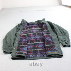 Vintage Patagonia Nuevo Range Jacket Mens Large Green Synchilla Aztec Bull's Eye