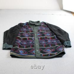 Vintage Patagonia Nuevo Range Jacket Mens Large Green Synchilla Aztec Bull's Eye