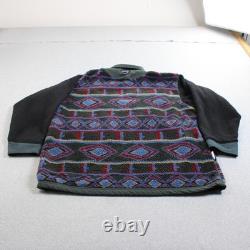 Vintage Patagonia Nuevo Range Jacket Mens Large Green Synchilla Aztec Bull's Eye