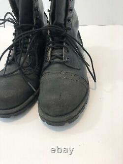 Vintage Red Wing Black Leather Heritage Work Boots Iron Range Mens Size 7D