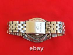 Vintage Seiko 5 Automatic Rally Range Racer Stainless Steel Men's Wrist Watch