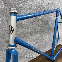 Vintage Shogun 600 Road Bike Frame 58cm Tange CRMO Blue 700c 126mm 1980s