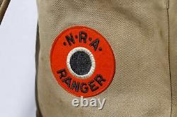 Vtg Army Cloth 10X Imperial Sanforized Men's Shooting Range Jacket with Patches 36