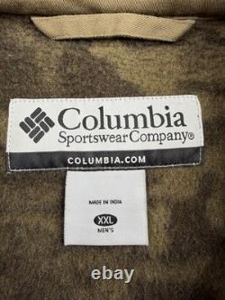 Vtg Columbia Gallatin Range Wool Jacket Brown Camo Full Zip Hunting Mens 2XL