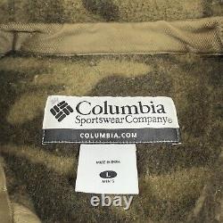 Vtg Columbia Gallatin Range Wool Shacket Sz Large Button Up Camo Hunting Jacket