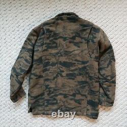 Vtg Columbia Wool Camouflage Camo Gallatin Range Heavy Hunting Jacket Medium M