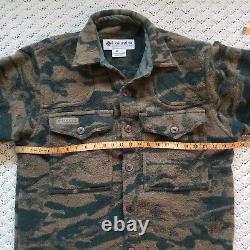 Vtg Columbia Wool Camouflage Camo Gallatin Range Heavy Hunting Jacket Medium M