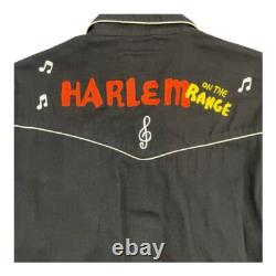 Vtg Katy K Designs M Pearl Snap Embroidered Western Harlem On The Range Shirt