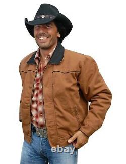 Westernjacke Herrenjacke Cowboy Westernlook Westernstyle RANGE RIDER Braun