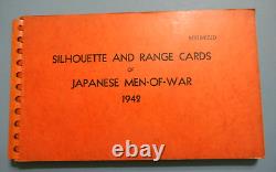 1942 Cartes De Silhouette Et De Range Du Manuel Japonese Des Hommes De Guerre, Renseignement Naval