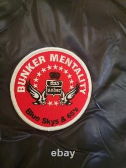 $228 RARE Veste de Golf Bunker Mentality en Laine d'Agneau pour Homme Taille L avec Logo en Couleurs