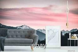 3d Mountain Range Coucher De Soleil Glow Autocollant Fond D'écran Amovible Mural 907