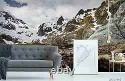 3d Snow Mountain Range Fond D'écran Mural Amovible Autocollant 84