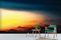 3d Sunrise Mountain Range Autocollant Fond D'écran Amovible Mural 2590