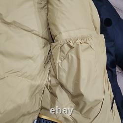 450 $ NWT The North Face Parka en duvet pour homme 77 Brooks Range, manteau noir et tan, taille XL