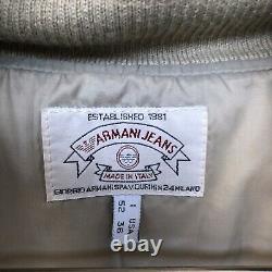 90's Vintage Armani Jeans Jacket Pierre Beige L XL 40 50 42 52 Gamme Île