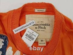 Abercrombie & Fitch Grande Gamme Graphique Tee Chemise Orange Hommes Taille Moyenne