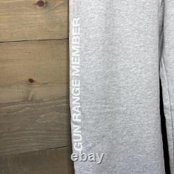 Adhésion au stand de tir Menace Gun Range Los Angeles, pantalon de jogging gris pour homme, taille moyenne