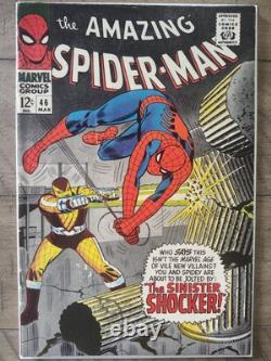 Amazing Spider-Man #46, 1967, Première Apparition de Shocker, État Fine (6.0)