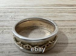 Bague Montagne en Argent Sterling / Or 14k pour Homme, estampillée C & S (PO1015263)