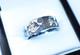 Bague De Mariage Pour Homme En Tungstène Argenté Avec Relief Spécial Détaillé De Chaîne De Montagnes - 8 Mm