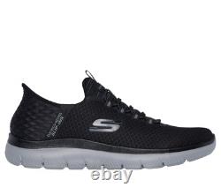 Baskets à enfiler Skechers pour homme Summits High Range en noir/charbon, 5,5-14