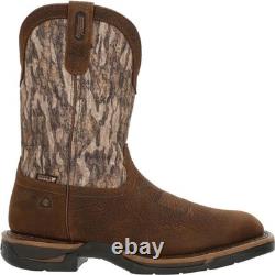 Botte de travail imperméable Rocky pour homme à bout souple Long Range Mossy Oak Bottomland 9 1/2W