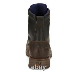 Botte de travail montante à lacets Tony Lama pour homme High Range 8 en noyer pacanier avec embout composite