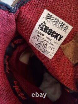 Botte de travail western imperméable longue portée pour homme Rocky, bout carré large 8656 Cowboy
