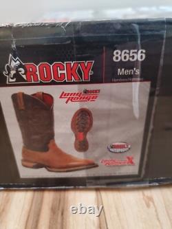 Botte de travail western imperméable longue portée pour homme Rocky, bout carré large 8656 Cowboy