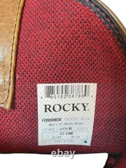 Botte western Rocky Men FQ0008656 Long Range 12 en cuir marron taille 14 W