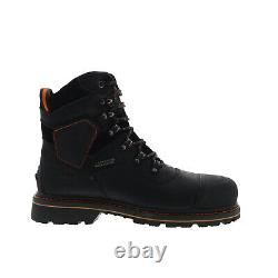 Bottes de travail et de sécurité Hoss Range 60108 pour hommes en cuir noir à lacets