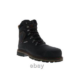 Bottes de travail et de sécurité Hoss Range 60108 pour hommes en cuir noir à lacets