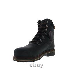 Bottes de travail et de sécurité Hoss Range 60108 pour hommes en cuir noir à lacets