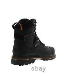 Bottes de travail et de sécurité Hoss Range 60108 pour hommes en cuir noir à lacets