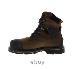 Bottes de travail et de sécurité Hoss Range Soft Toe 61172 pour hommes en cuir marron à lacets