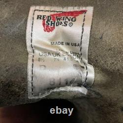 Bottes en cuir Red Wing 8114 IRON RANGE pour hommes, taille US 8 1/2 D, noires